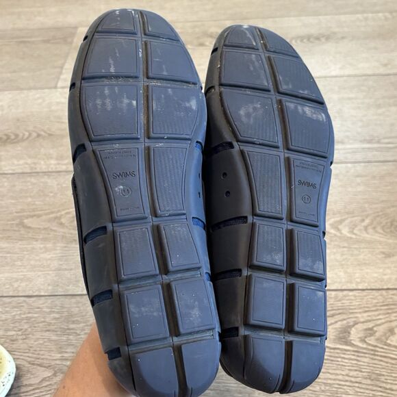 SWIMS Men's Loafers Lace Slip On Boat Deck Waterproof Shoes Blue US Size 11 - Picture 6 of 6